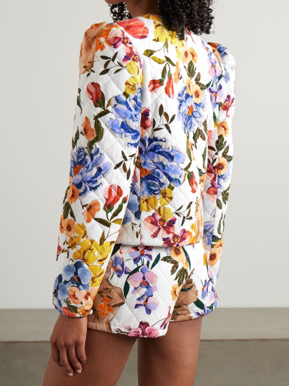 Farm Rio Greek Garden Quilted Jacket Short Set